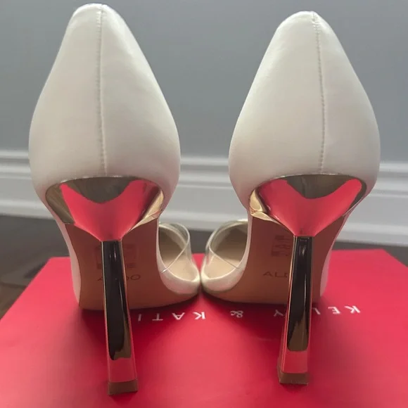Aldo White Elegant Pointed-Toe Heels - Picture 3 of 7